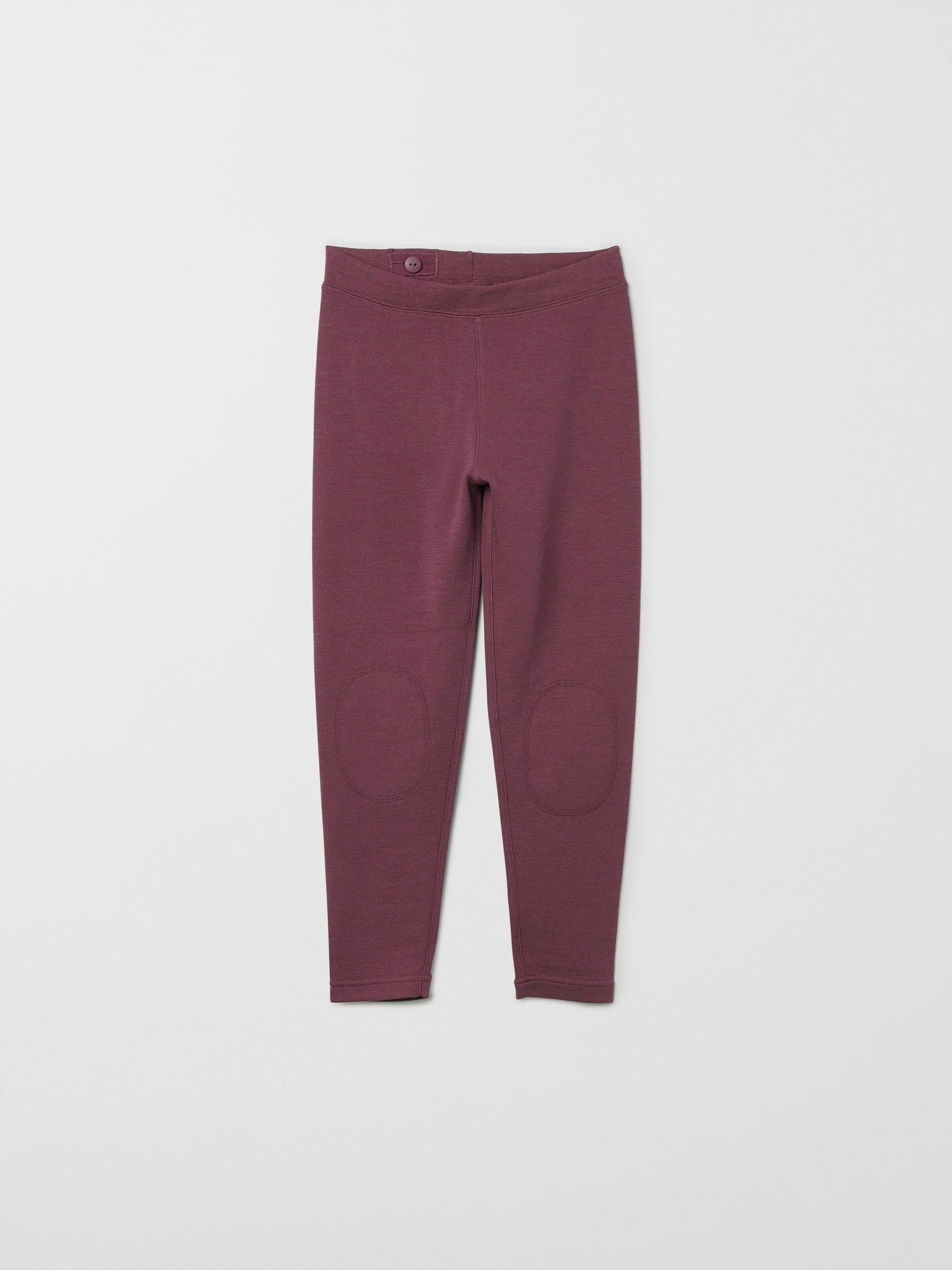 Merino Wool Kids Red Thermal Leggings from the Polarn O. Pyret kids collection. Ethically produced kids clothing.