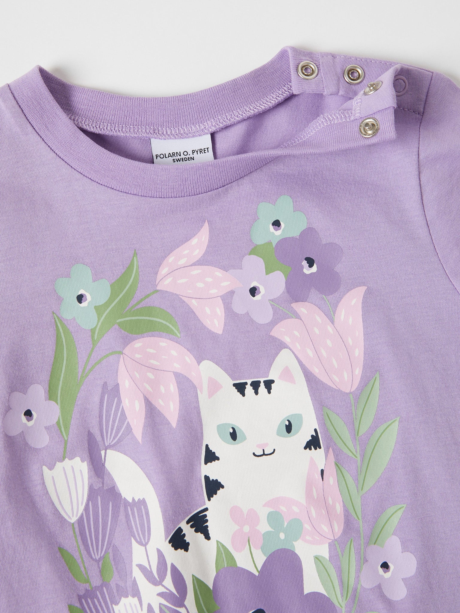 Organic Cotton Kids Cat Print T-shirt 1.5-2y / 92