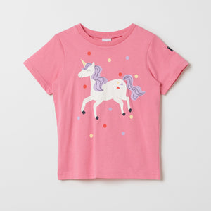 Organic Cotton Kids Unicorn Print T-shirt 5-6y / 116