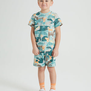 Forest Animal Print Kids Shorts 5-6y / 116