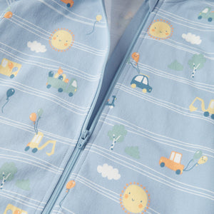 Happy Road Print  Baby All-in-one from the Polarn O. Pyret baby collection. Ethically produced kids clothing.