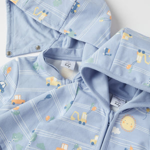 Happy Road Print  Baby All-in-one from the Polarn O. Pyret baby collection. Ethically produced kids clothing.