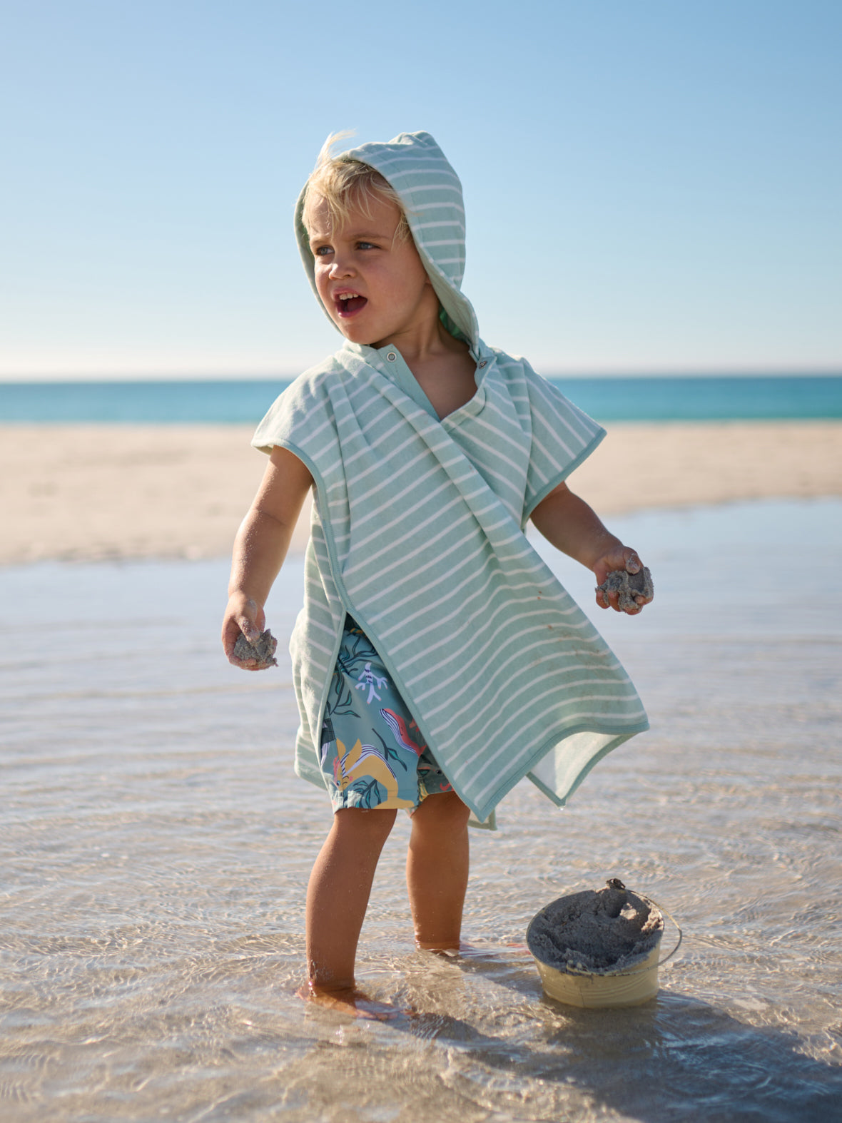 Kids Towelling Poncho S / S