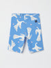 Swan Print Cycling Shorts from the Polarn O. Pyret kidswear collection. Ethically produced kids clothing.