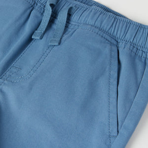 Blue Cotton Kids Chino Shorts from the Polarn O. Pyret kidswear collection. Clothes made using sustainably sourced materials.