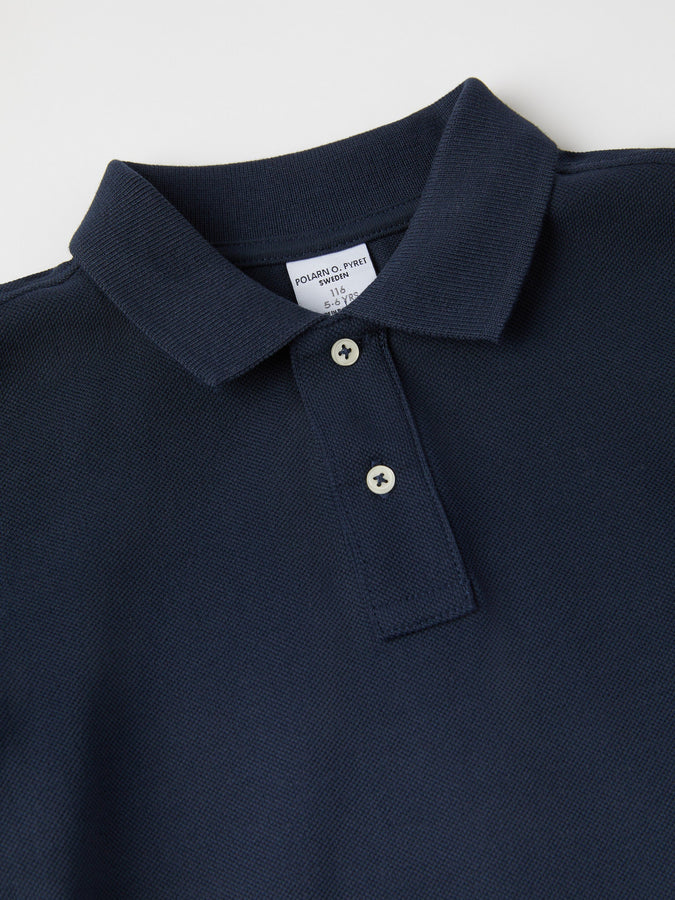 Navy Kids Polo Shirt from the Polarn O. Pyret kidswear collection. The best ethical kids clothes