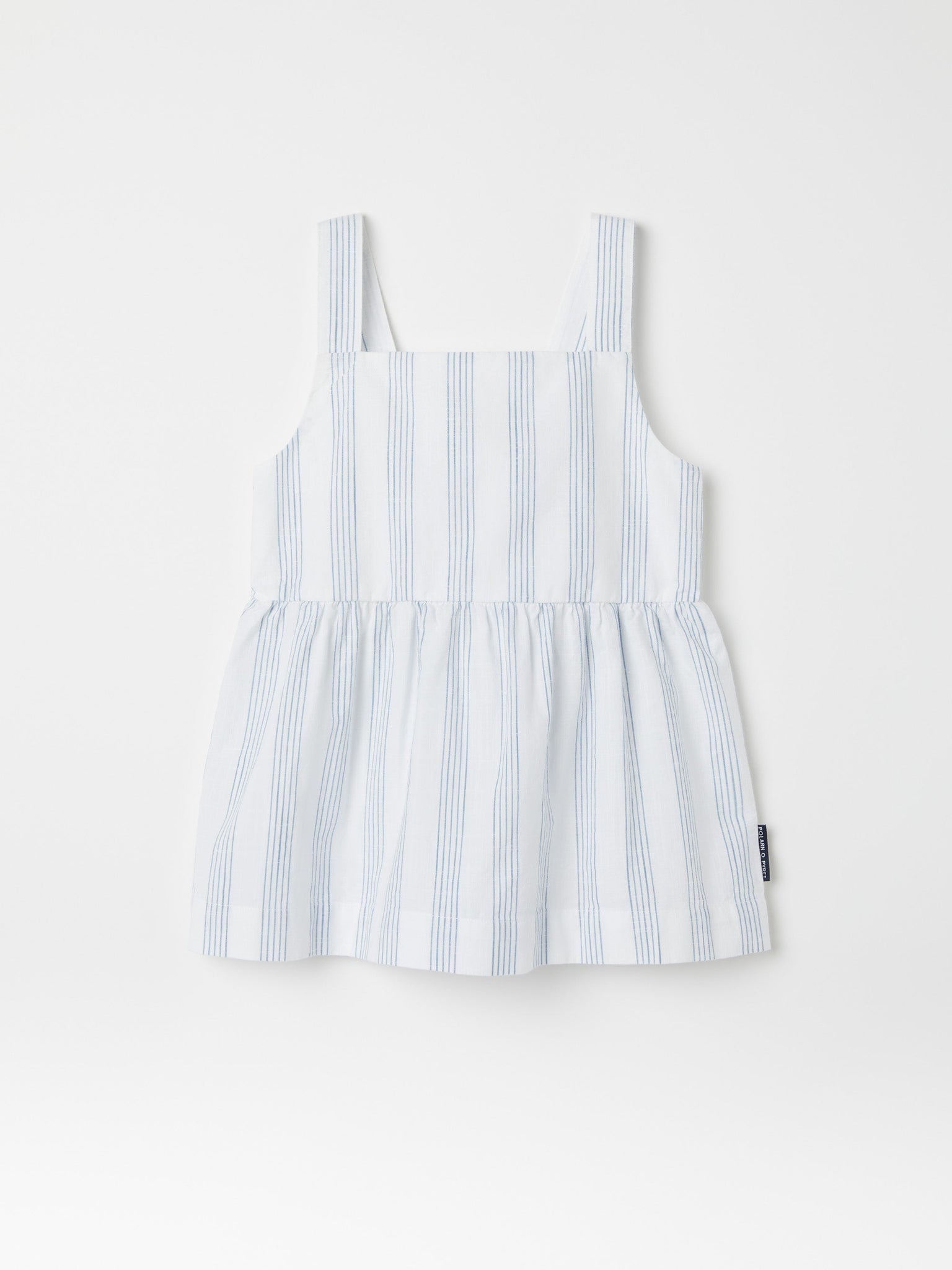 Striped Organic Cotton Kids Vest Top from the Polarn O. Pyret kidswear collection. Clothes made using sustainably sourced materials.