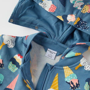 Ice cream Print Kids Hoodie from the Polarn O. Pyret kidswear collection. Ethically produced kids clothing.