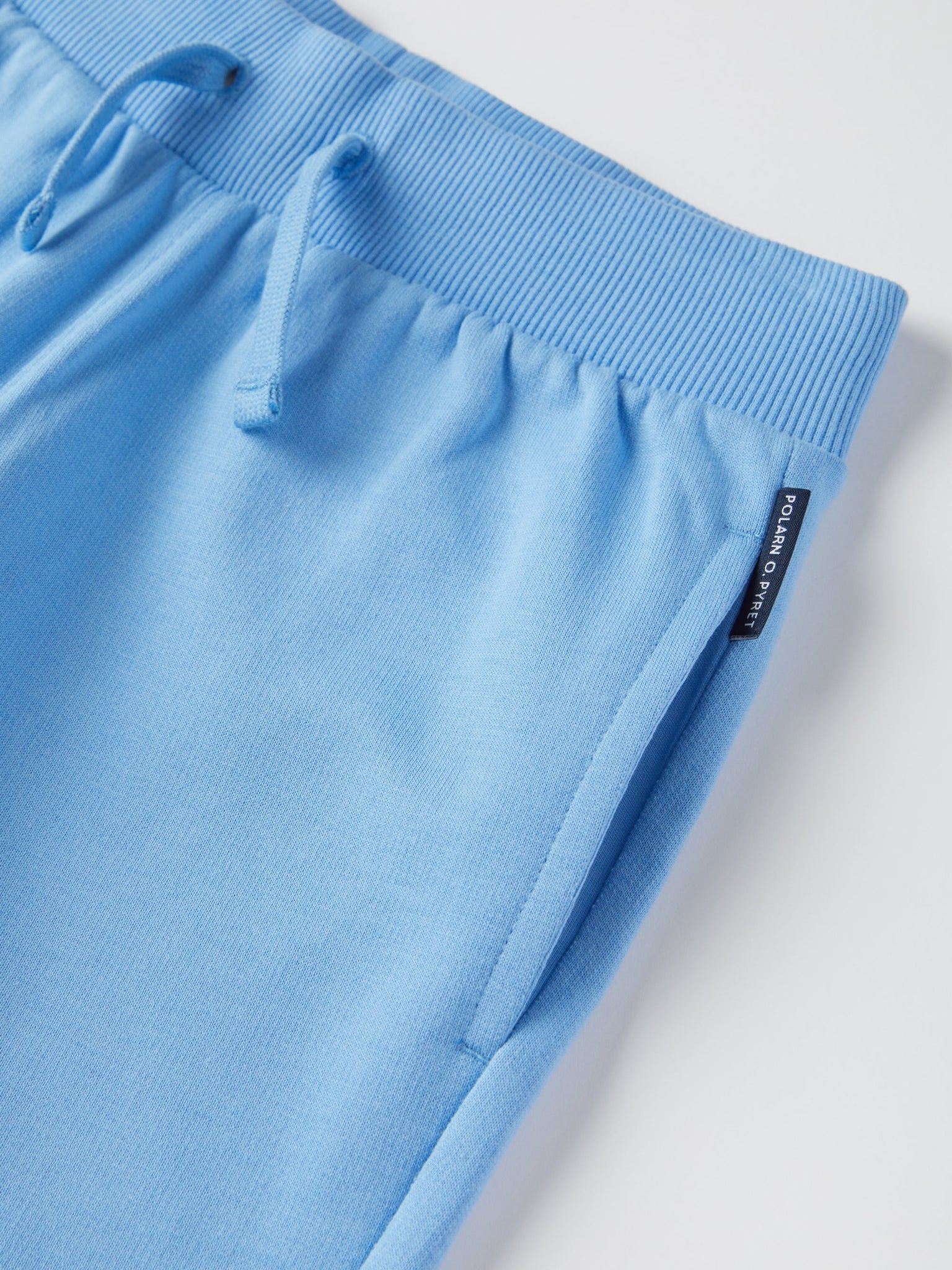 Blue Kids Jersey Shorts from the Polarn O. Pyret kidswear collection. Nordic kids clothes made from sustainable sources.