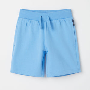 Blue Kids Jersey Shorts from the Polarn O. Pyret kidswear collection. Nordic kids clothes made from sustainable sources.