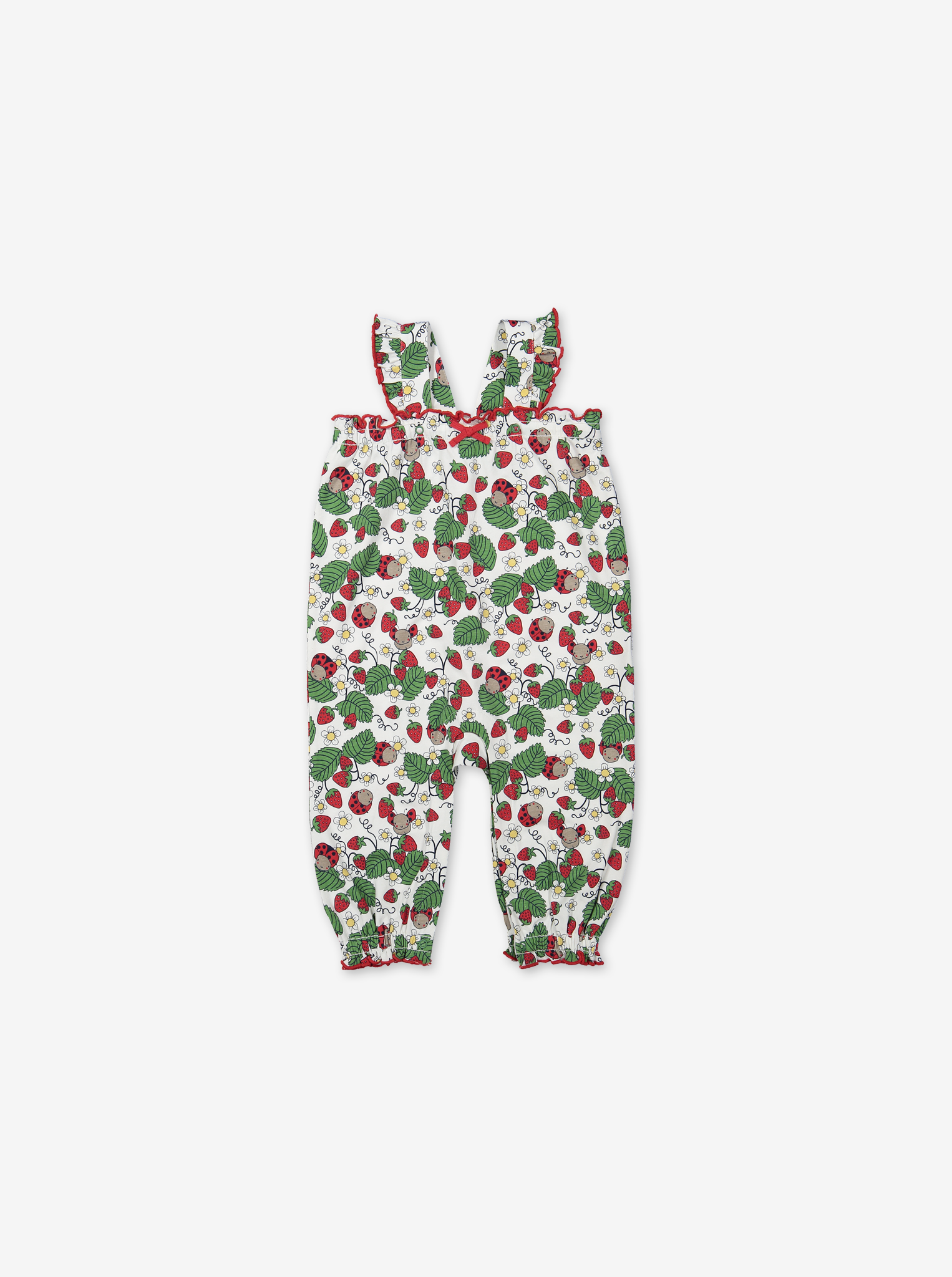 Summer Strawberry Baby Playsuit-Girl-0-1y-White