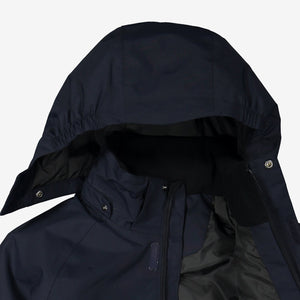 Navy Padded Waterproof Kids Coat, warm and comfortable, long lasting ethical kids clothes polarn o. pyret