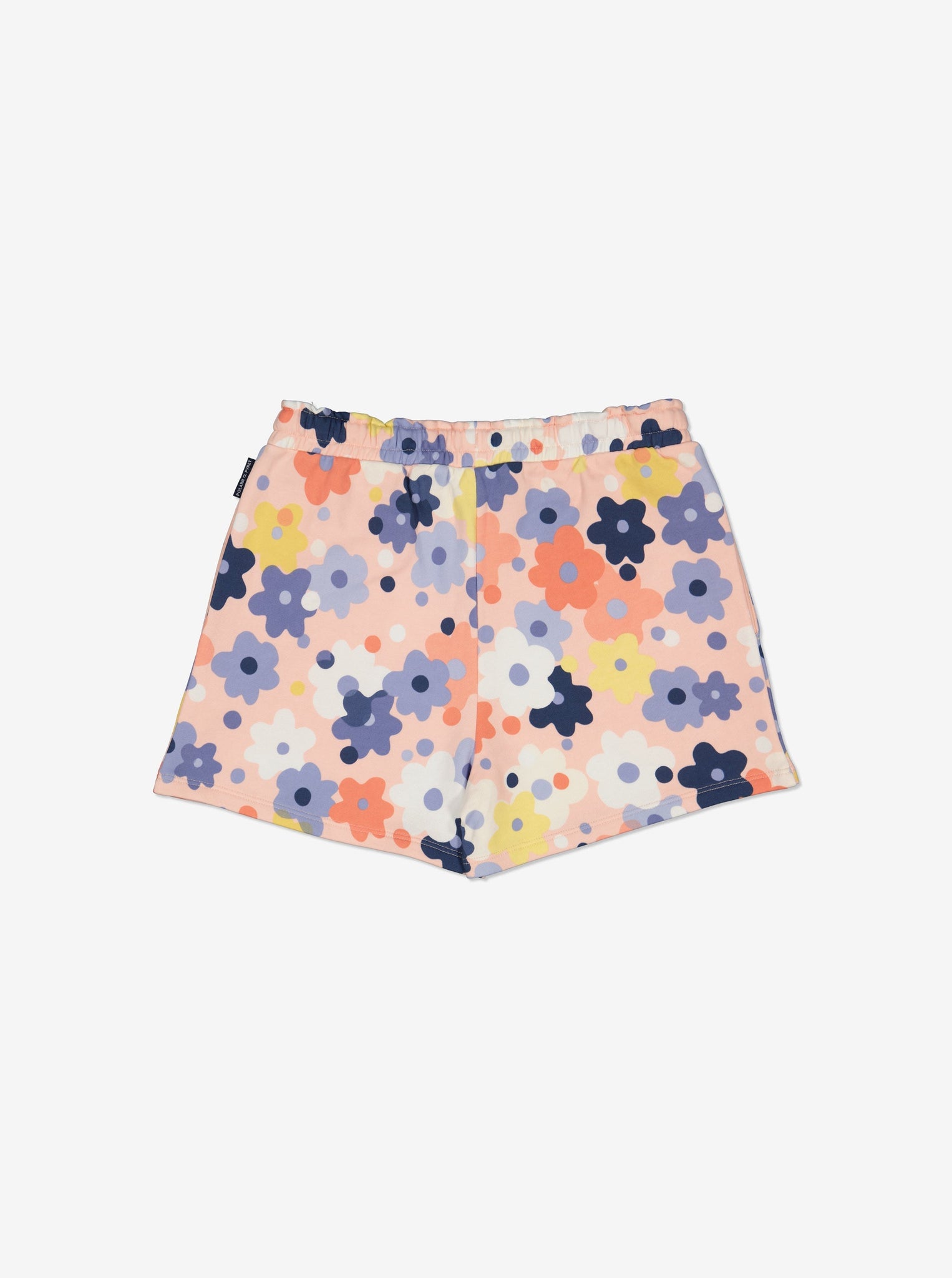 Organic Cotton Floral Girls Shorts from Polarn O. Pyret Kidswear. Made from 100% GOTS Organic Cotton.