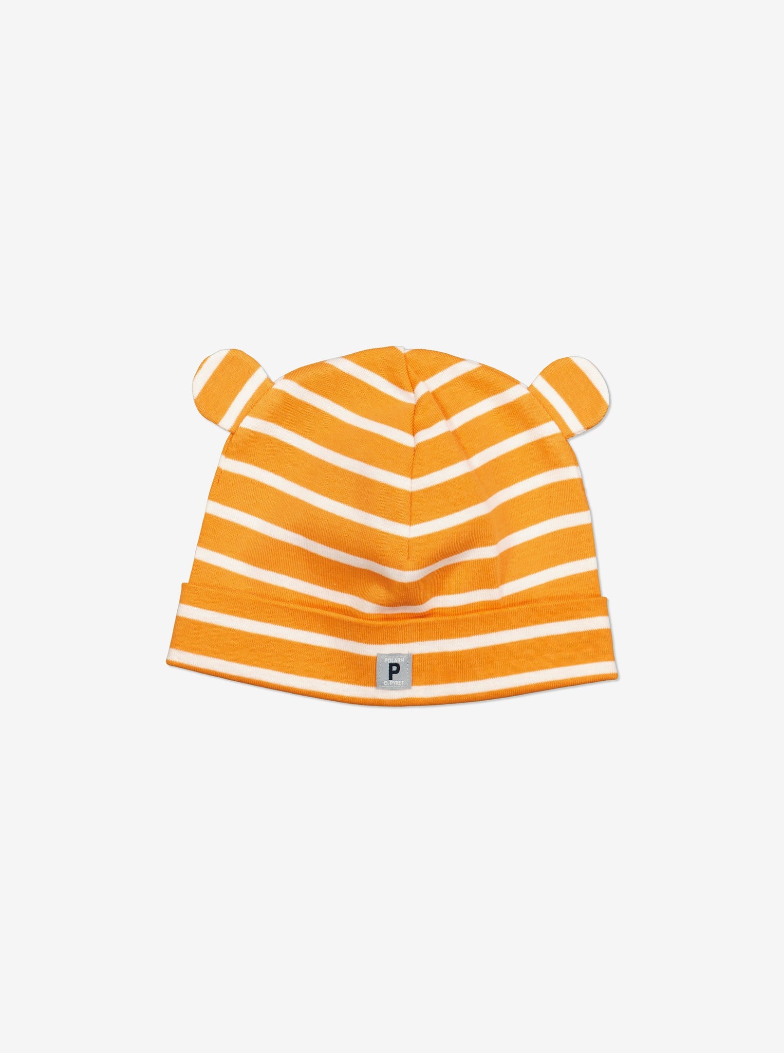  Organic Yellow Baby Beanie Hat from Polarn O. Pyret Kidswear. Made with 100% organic cotton.