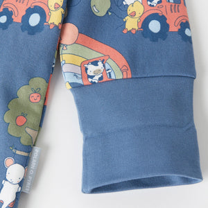 Tractor Print Baby All-in-one
