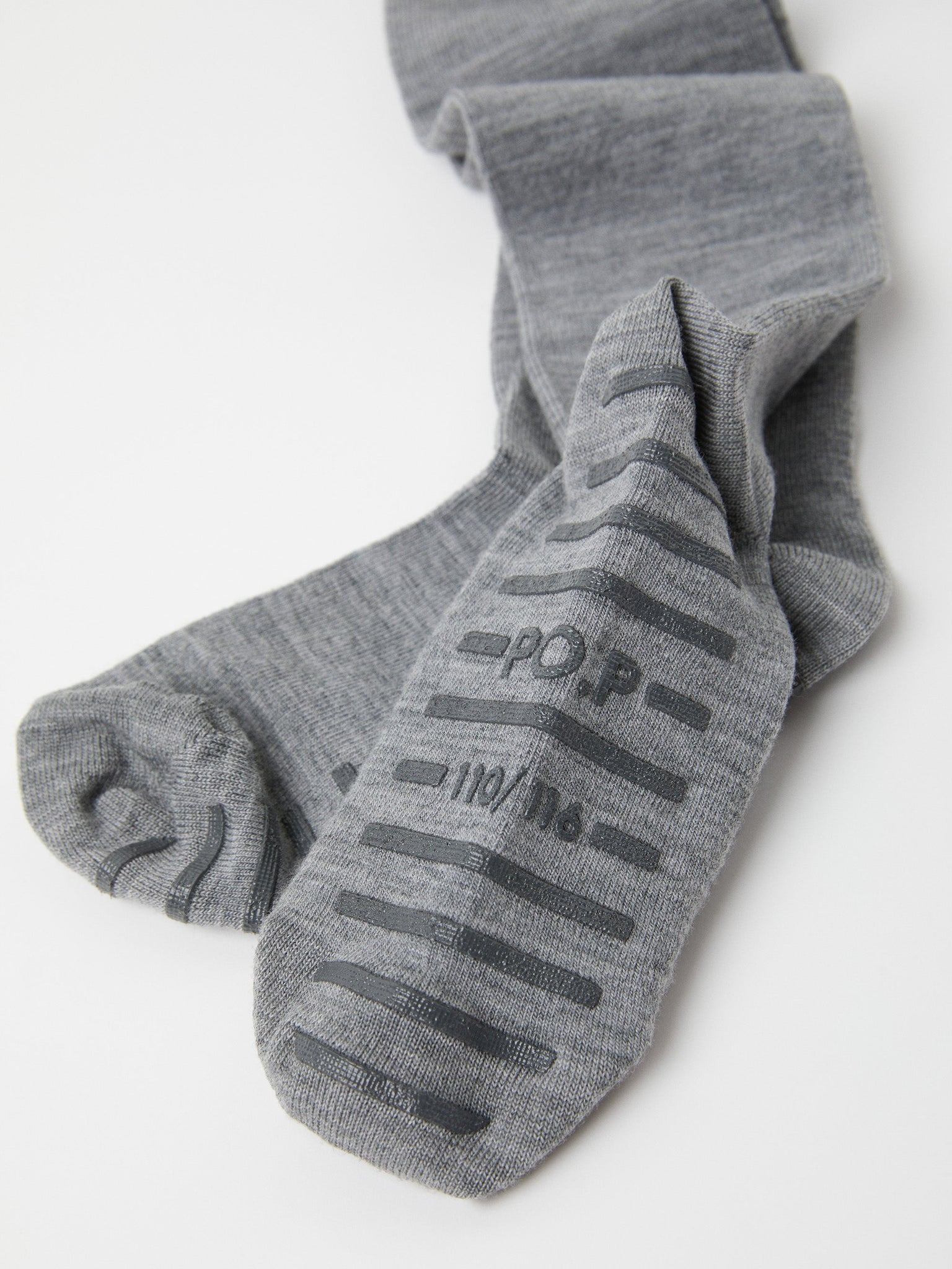 Merino Wool Grey Antislip Kids Tights from the Polarn O. Pyret kidswear collection. Ethically produced kids clothing.