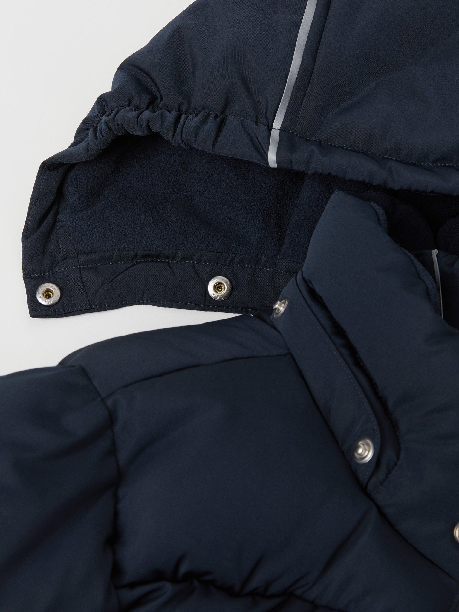 Navy Kids Padded Waterproof Coat from the Polarn O. Pyret outerwear collection. Ethically produced kids outerwear.