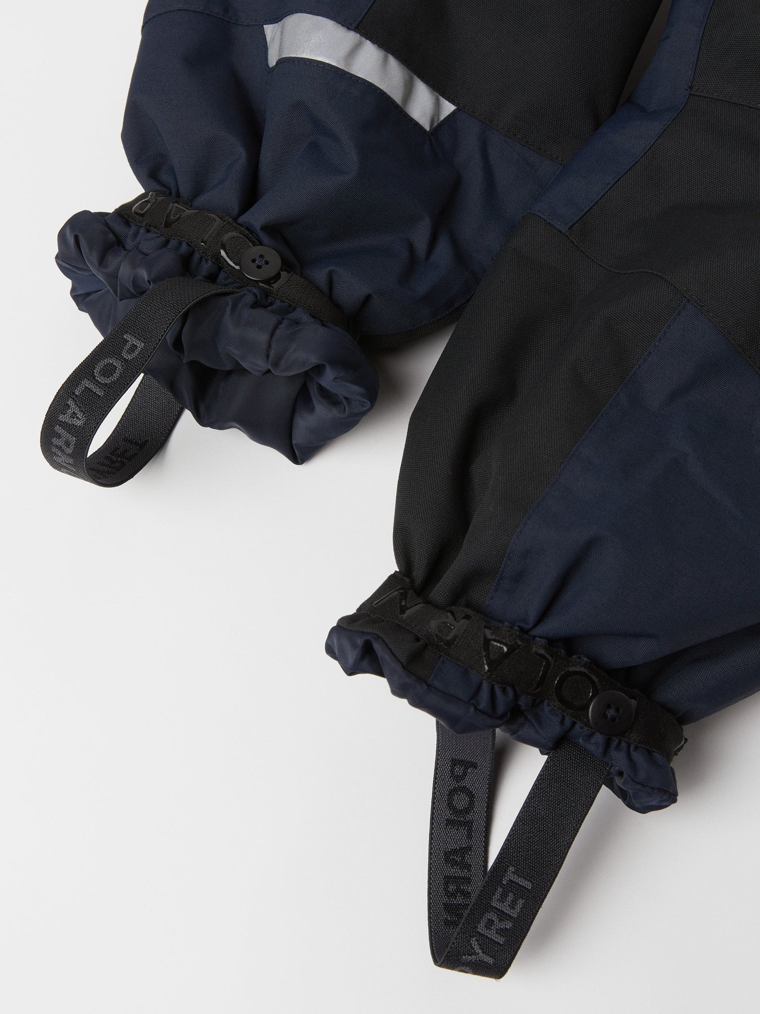 Navy Kids Padded Waterproof Salopettes from the Polarn O. Pyret outerwear collection. Quality kids clothing made to last.
