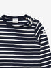 navy white striped top baby, polarn o. pyret organic cotton