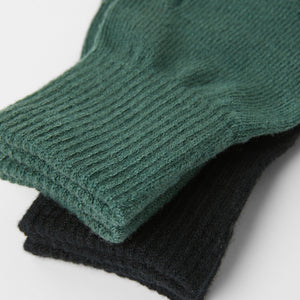 Green Kids Magic Gloves Multipack from the Polarn O. Pyret outerwear collection. Made using ethically sourced materials.