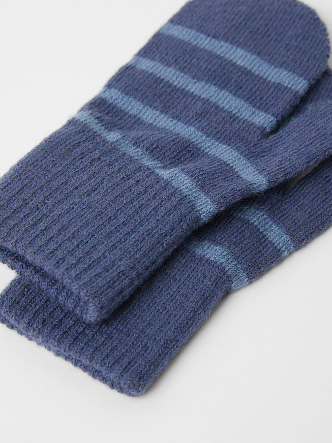 Blue Kids Wool Magic Mittens from the Polarn O. Pyret outerwear collection. Made using ethically sourced materials.