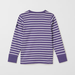 Striped Organic Cotton Purple Kids Top from the Polarn O. Pyret kids collection. Made using 100% GOTS Organic Cotton