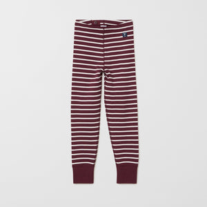 Burgundy Organic Cotton Kids Leggings from the Polarn O. Pyret kids collection. Made using 100% GOTS Organic Cotton