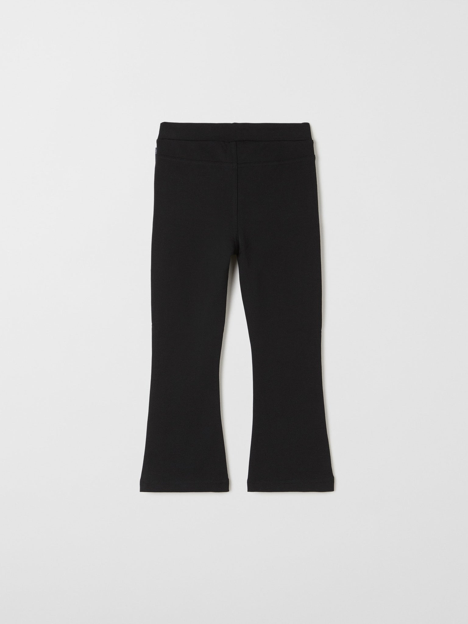 Kids Black Flared Cotton Joggers from the Polarn O. Pyret kids collection. The best ethical kids clothes