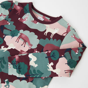 Cotton Woodland Print Red Kids Top from the Polarn O. Pyret kids collection. The best ethical kids clothes
