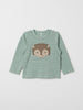Hedgehog Print Organic Cotton Baby Top from the Polarn O. Pyret baby collection. Nordic baby clothes made from sustainable sources.