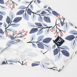 Floral Cotton Girls Hipster Briefs from the Polarn O. Pyret kids collection. Nordic kids clothes made from sustainable sources.