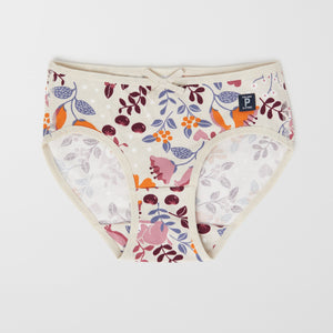 Organic Cotton Floral Girls Briefs from the Polarn O. Pyret kids collection. The best ethical kids clothes