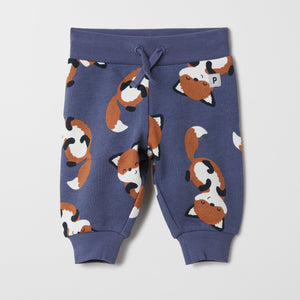 Fox Print Cotton Baby Trousers from the Polarn O. Pyret baby collection. The best ethical baby clothes
