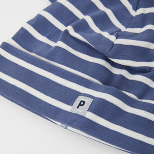Organic Cotton Blue Baby Sleepsuit from the Polarn O. Pyret baby collection. The best ethical baby clothes