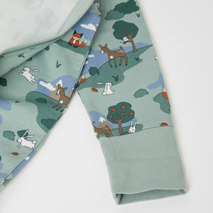 Organic Cotton Green Baby All-In-One from the Polarn O. Pyret baby collection. Nordic baby clothes made from sustainable sources.