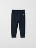 Organic Cotton Navy Baby Leggings from the Polarn O. Pyret baby collection. Nordic baby clothes made from sustainable sources.