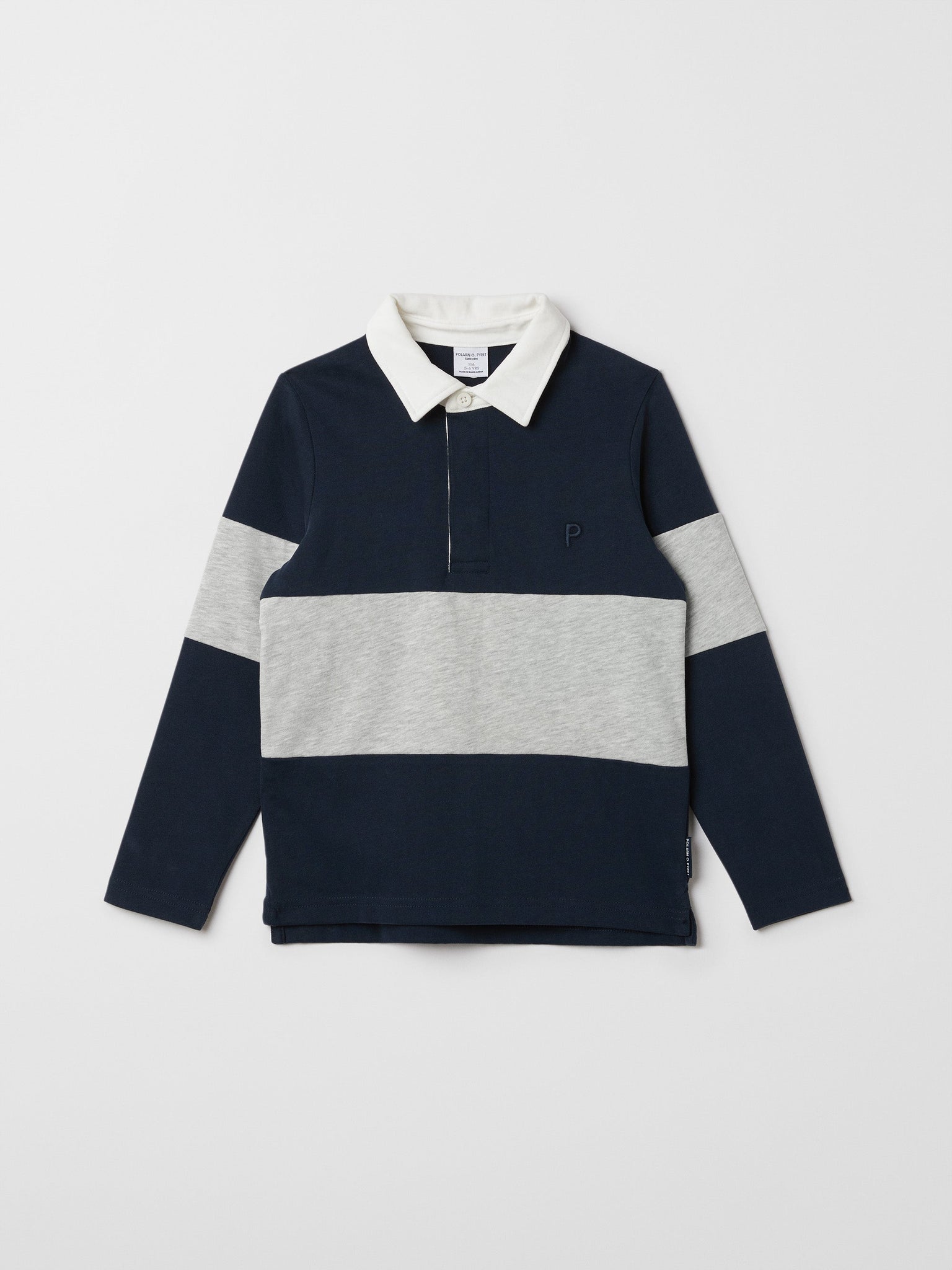 Organic Cotton Kids Rugby Shirt from the Polarn O. Pyret kidswear collection. Clothes made using sustainably sourced materials.