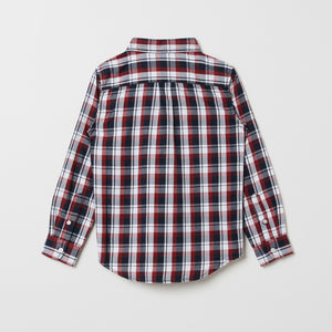 Organic Cotton Checked Kids Shirt from the Polarn O. Pyret kidswear collection. Nordic kids clothes made from sustainable sources.