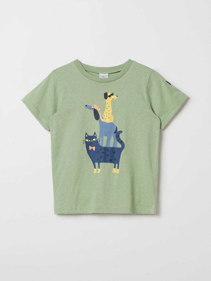 Organic Cotton Kids Animal Print T-shirt 5-6y / 116