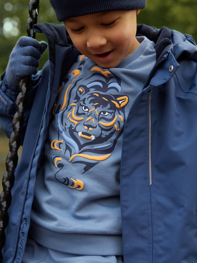Tiger Print Kids Sweatshirt 5-6y / 116