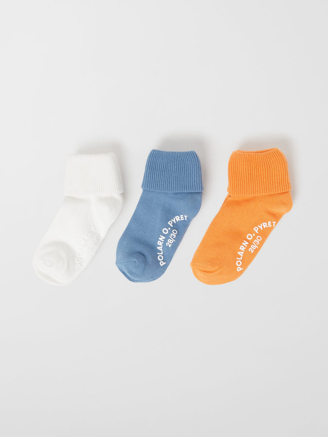 Three Pack Antislip Kids Socks 4-6y / 28/30