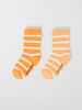 Two Pack Striped Kids Socks 1-2y / 22/24