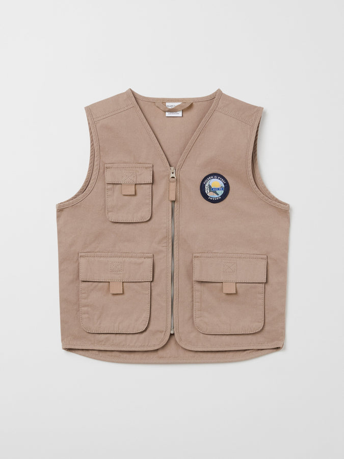 Kids Explorer Utility Vest from the Polarn O. Pyret kidswear collection. Quality kids clothing made to last.