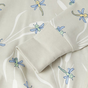 Dragonfly Print Cotton  Babygrow from the Polarn O. Pyret baby collection. The best ethical kids clothes