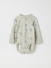 Dragonfly Print Cotton  Babygrow from the Polarn O. Pyret baby collection. The best ethical kids clothes