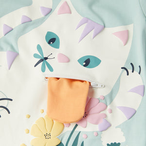 Cat Print Kids T-Shirt from the Polarn O. Pyret kidswear collection. Nordic kids clothes made from sustainable sources.