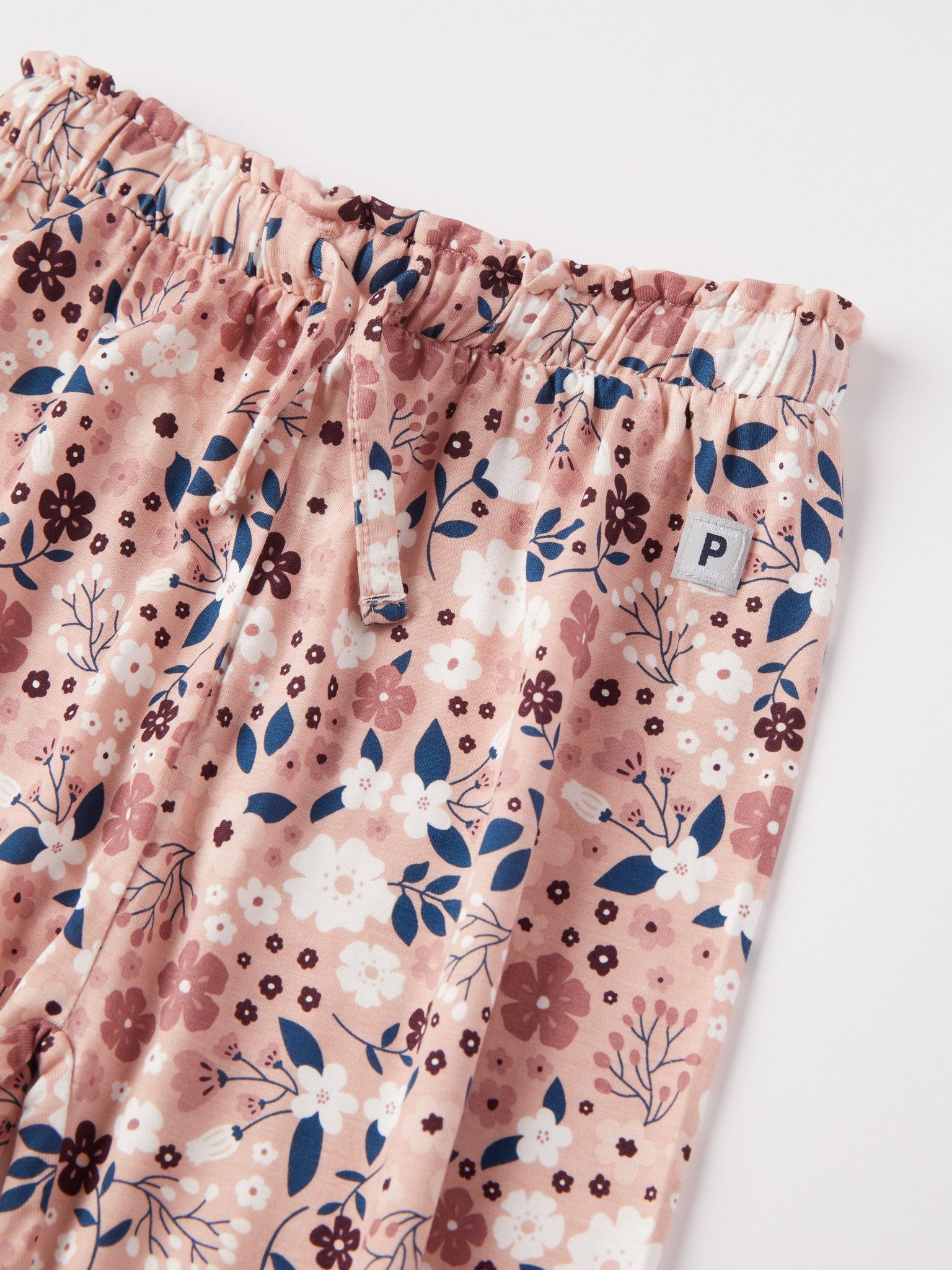Ditsy Floral Jersey Joggers from the Polarn O. Pyret baby collection. Nordic kids clothes made from sustainable sources.