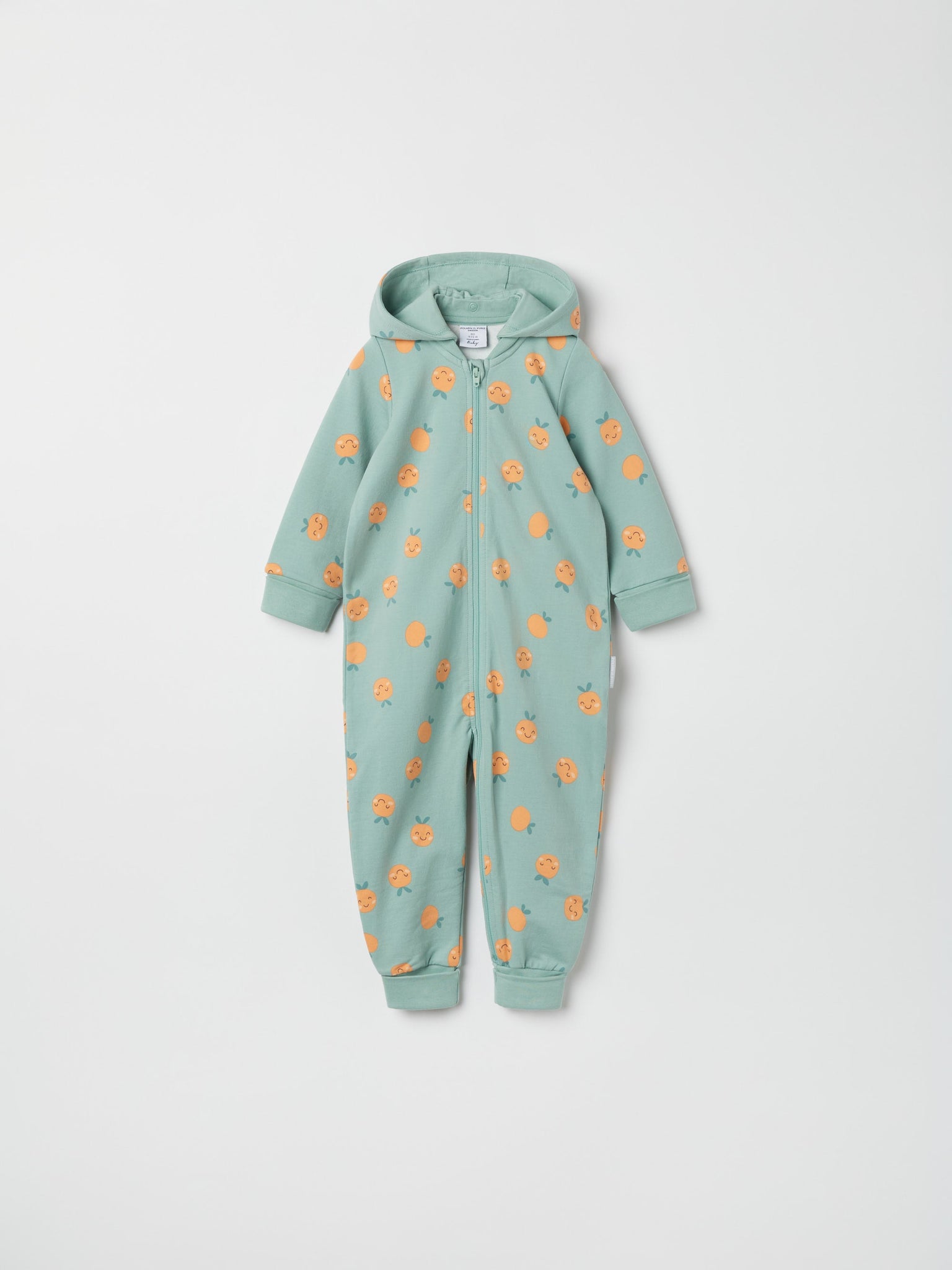 Apple Print Baby All-in-one from the Polarn O. Pyret baby collection. Ethically produced kids clothing.