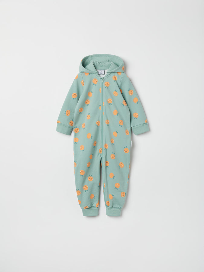 Apple Print Baby All-in-one from the Polarn O. Pyret baby collection. Ethically produced kids clothing.