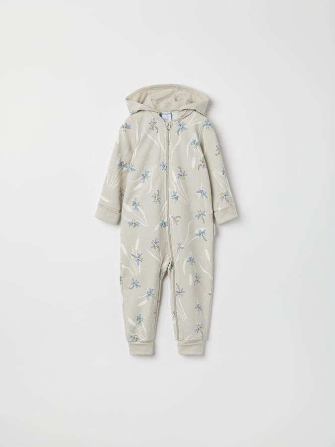 Dragonfly Print Baby All-in-one from the Polarn O. Pyret baby collection. Nordic kids clothes made from sustainable sources.